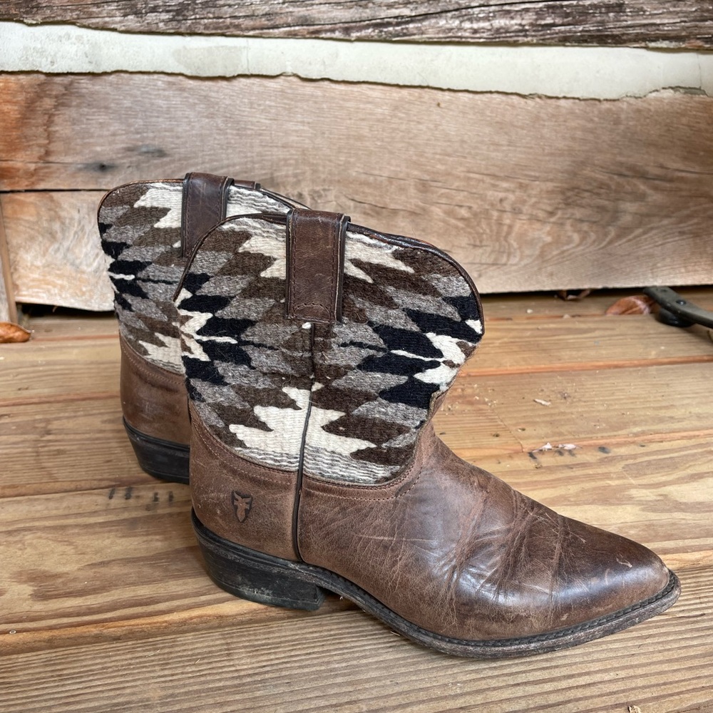 Frye woven boots